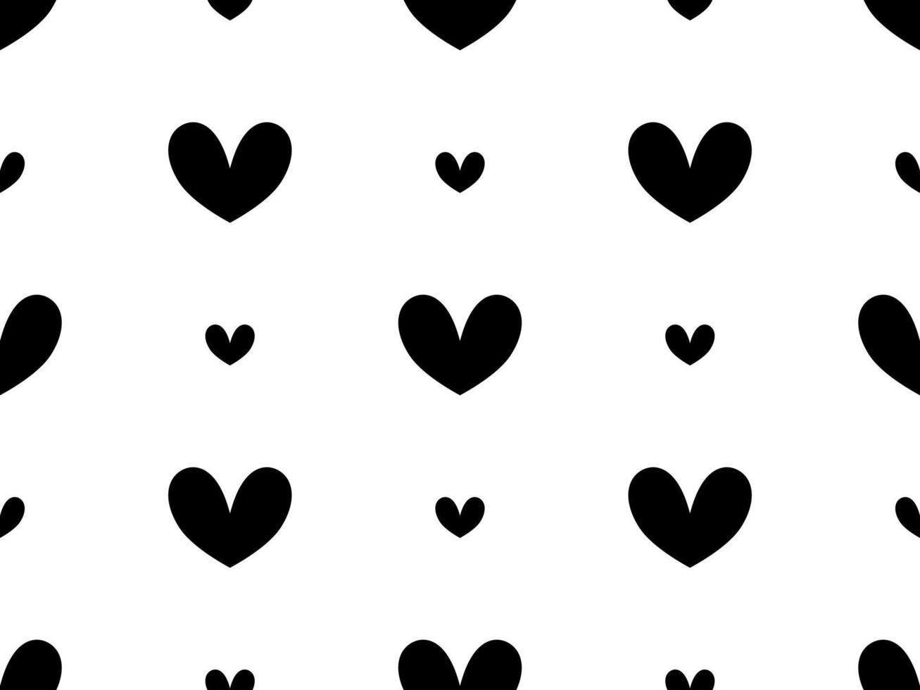 Heart cartoon character seamless pattern on white background vector