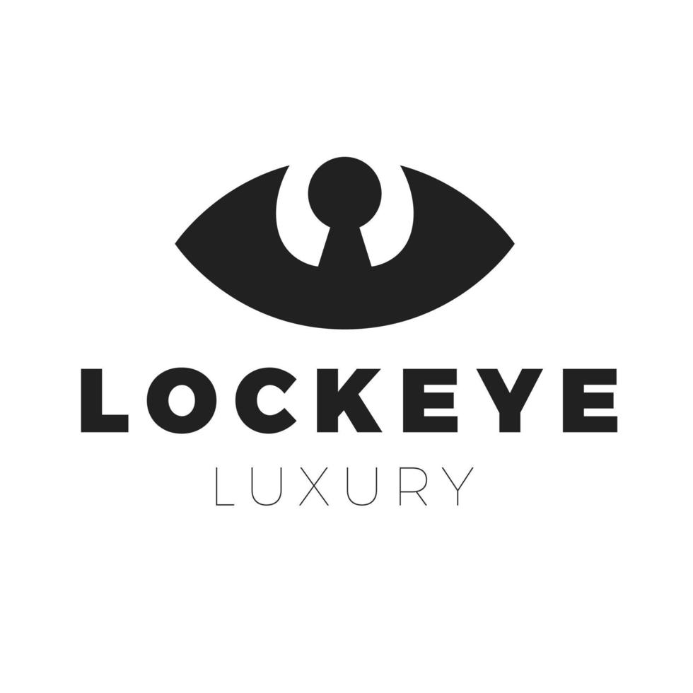 Padlock Security Inside Eye Logo Idea vector