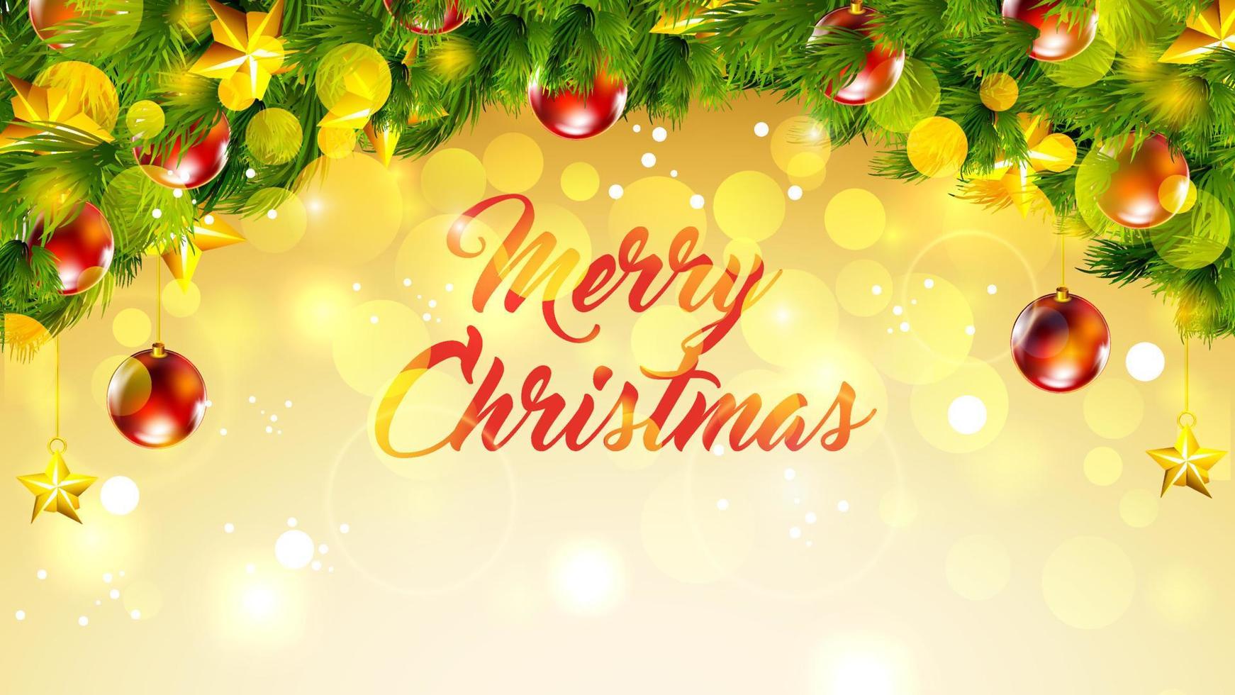 Gradient christmas tinsel with luxury ornament background Free Vector illustration