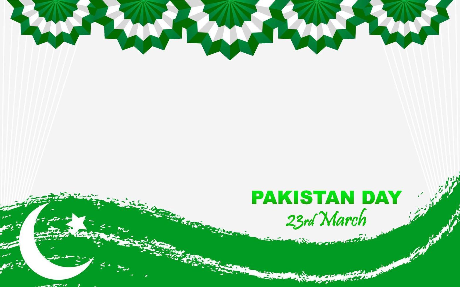 pakistan day web banner with copy space area text space template vector illustration background design poster