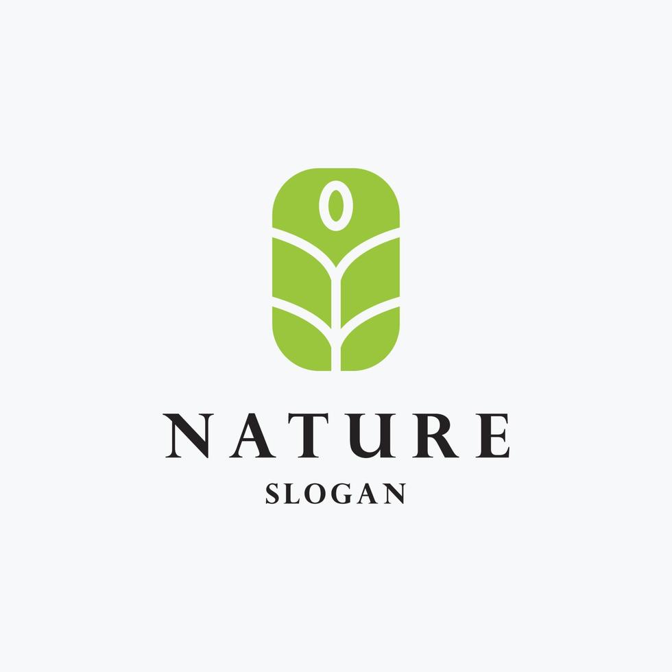 logotipo de naturaleza abstracta basado en la ilustración creativa del logotipo del vector de hoja.