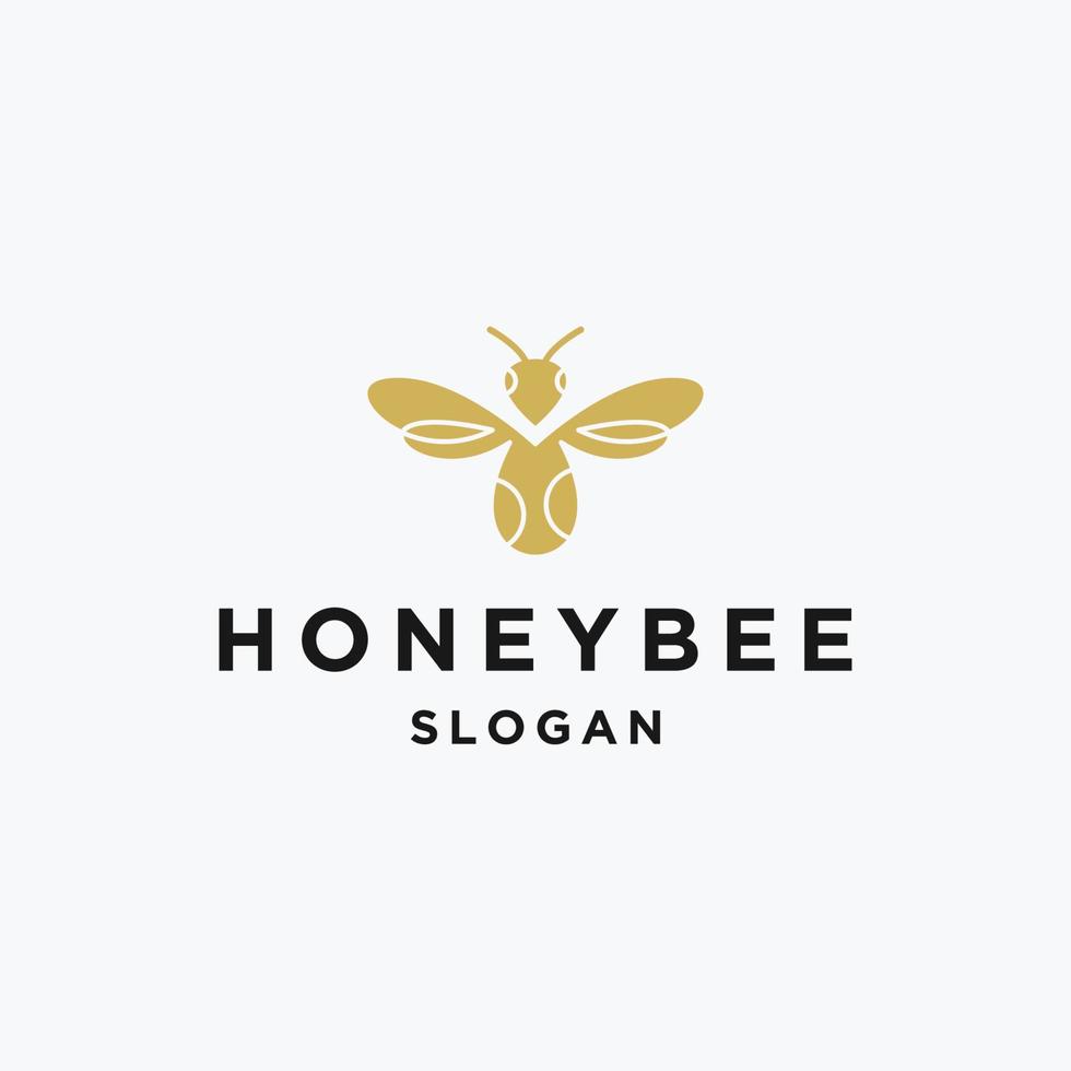miel abeja conceptos logo vector gráfico resumen plantilla