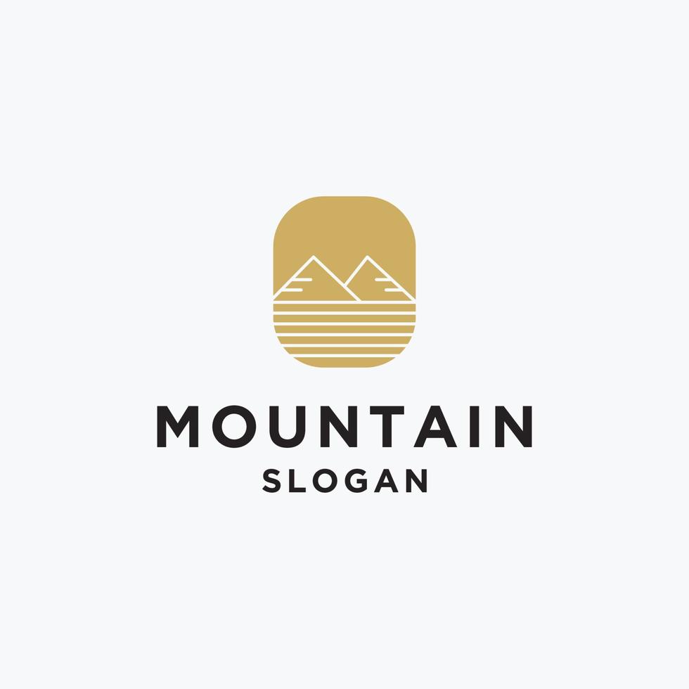 logotipo de forma de montaña abstracta vector