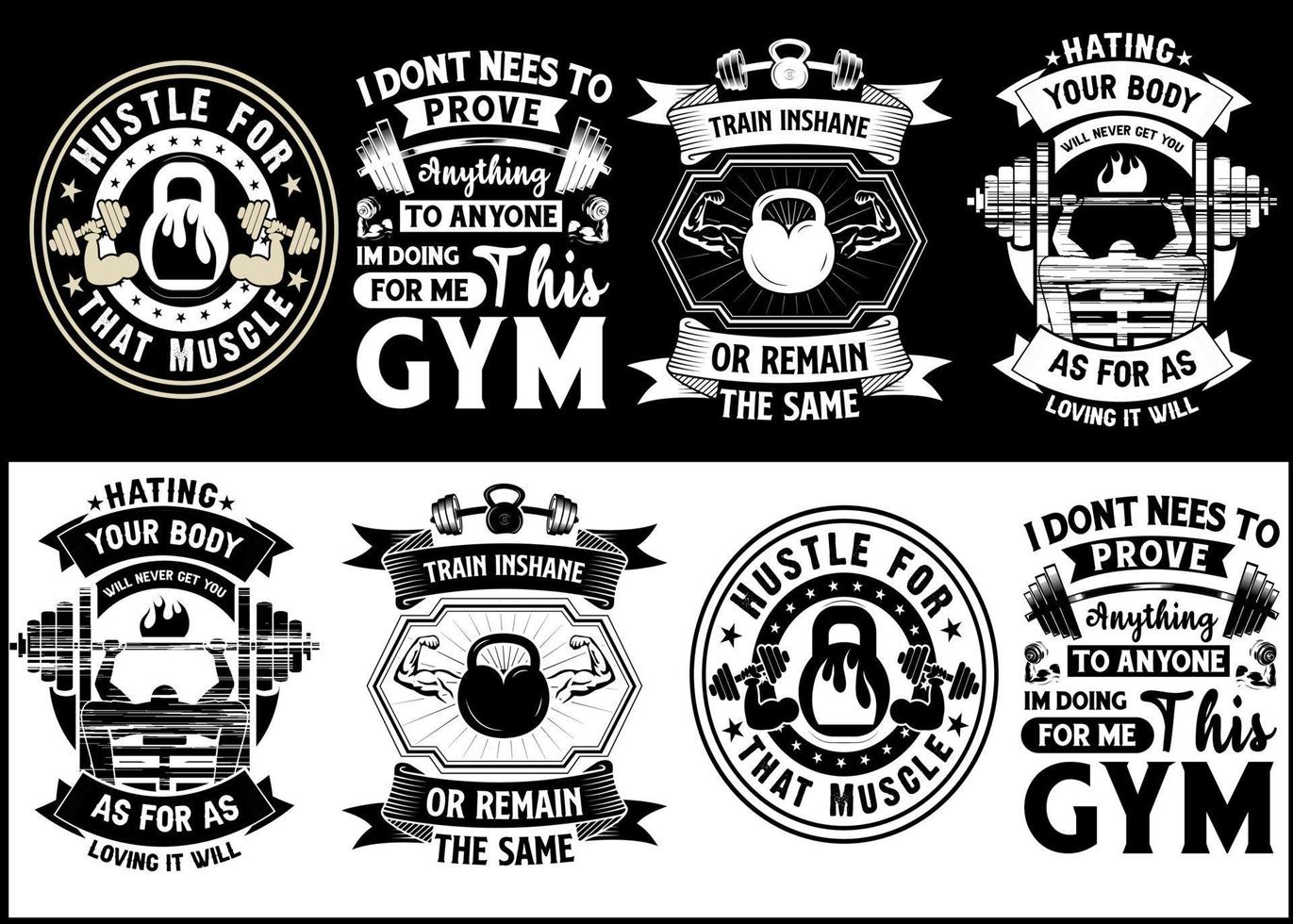 Gym fitness workout strong Crossfit vector design for print