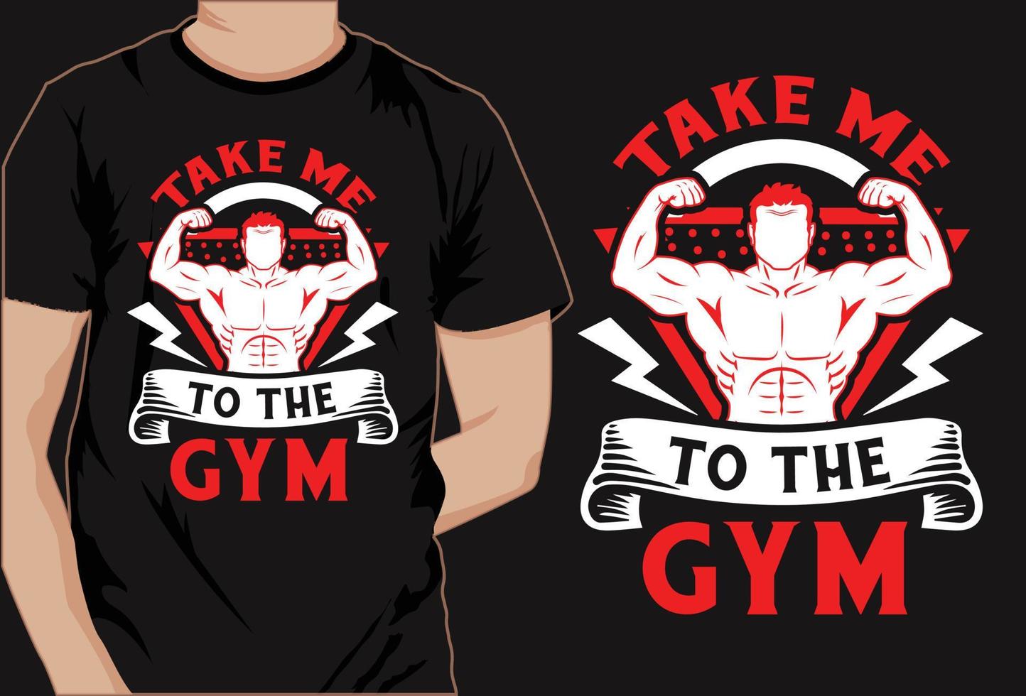 Gym fitness CrossFit workout vector elements and t shirt free download