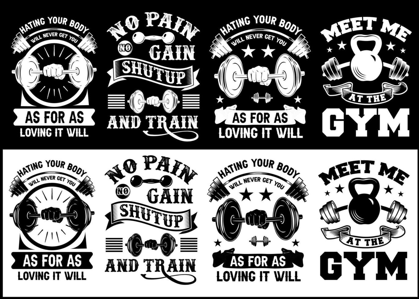 Gym fitness workout strong Crossfit vector design for print