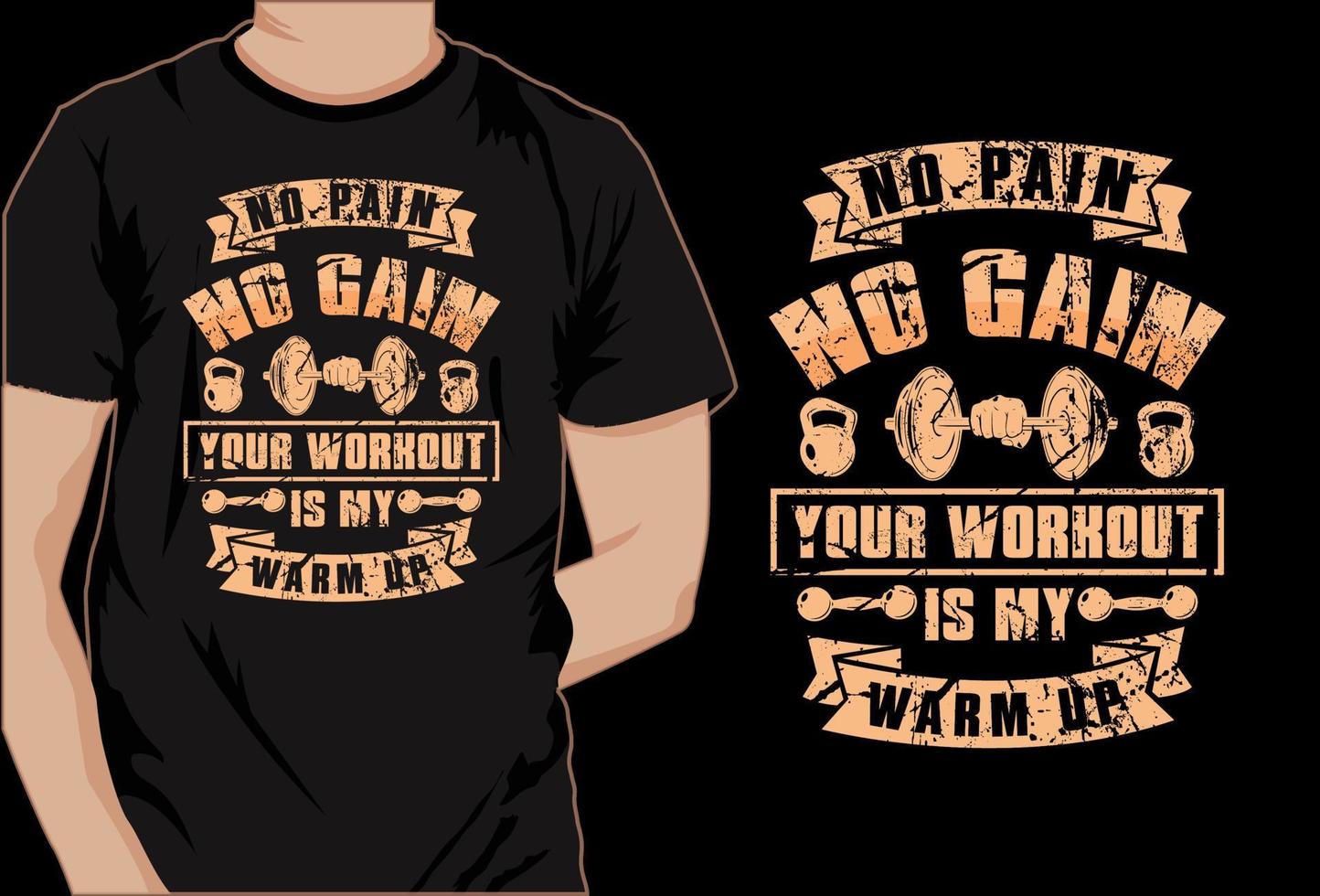 Gym fitness CrossFit workout vector elements and t shirt free download