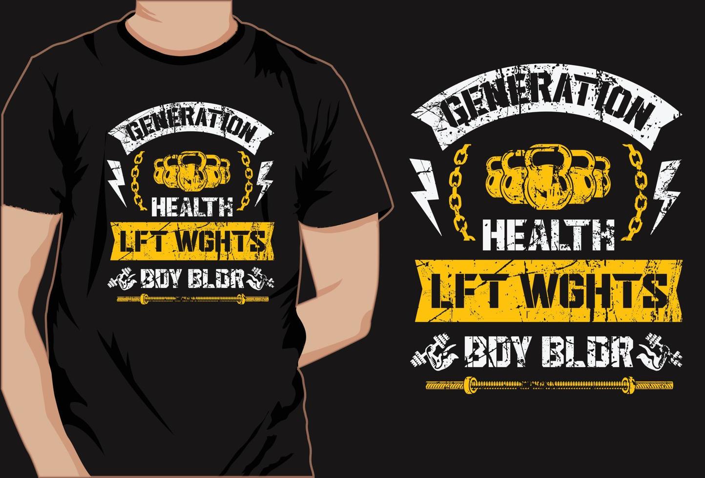 Gym fitness CrossFit workout vector elements and t shirt free download