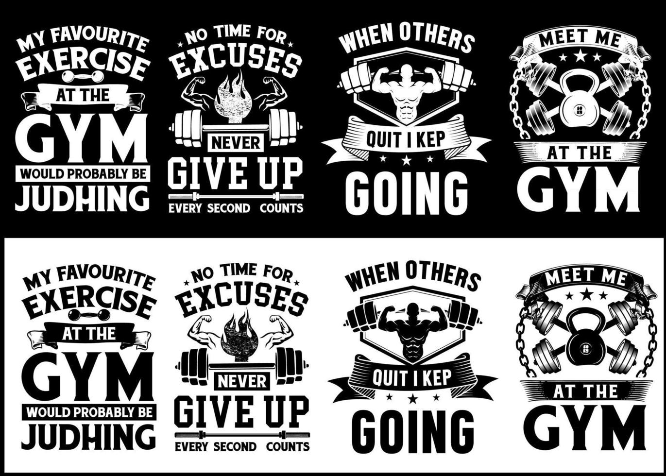 Gym fitness workout strong Crossfit vector design for print