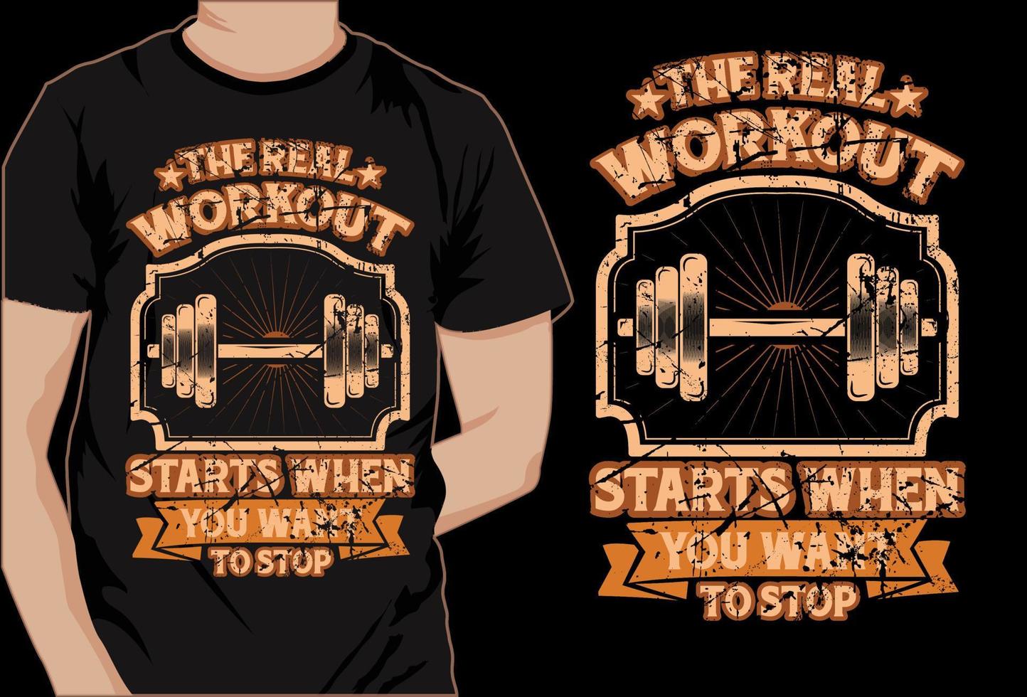 Gym fitness CrossFit workout vector elements and t shirt free download