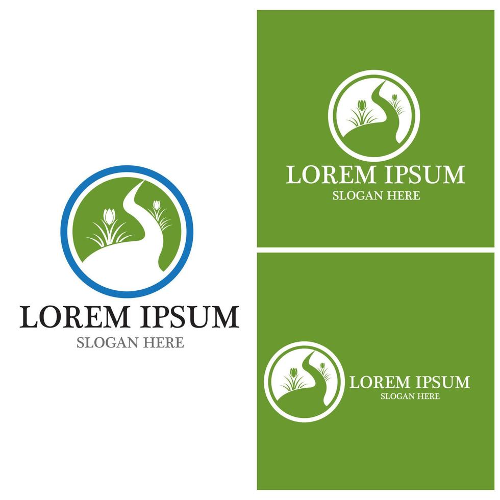 River mountain vector icon illustration design