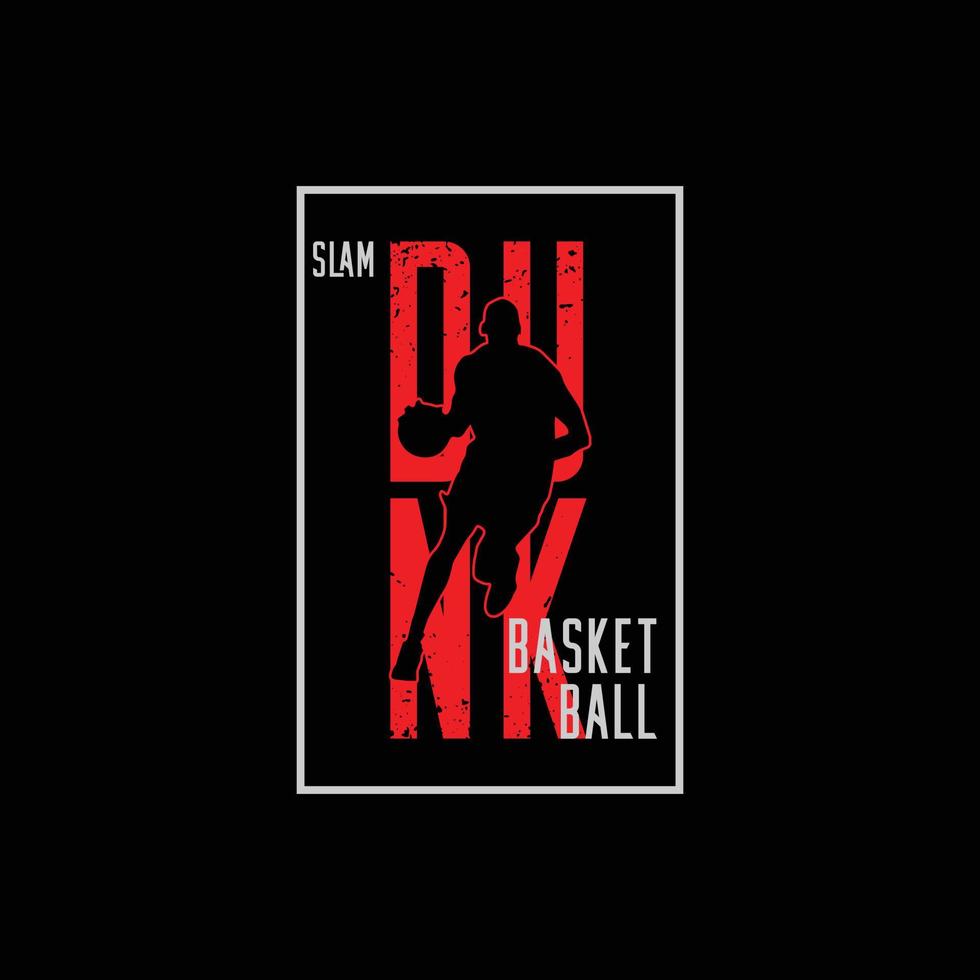 Baskketball illustration typography. perfect for t shirt design vector