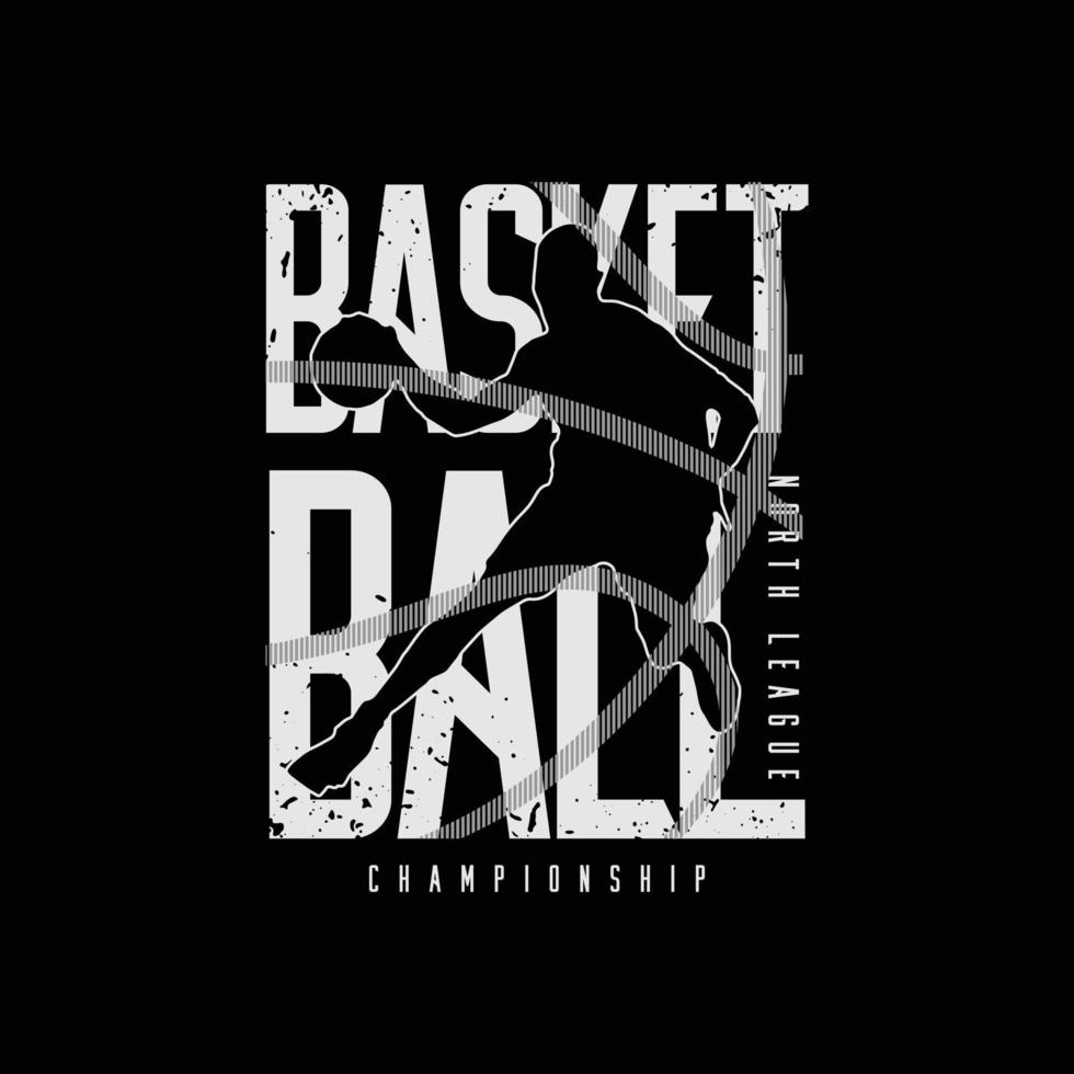 tipografía de ilustración de baloncesto. perfecto para el diseño de camisetas vector