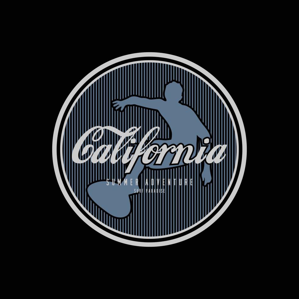 tipografía de ilustración de california. perfecto para diseñar camisetas, camisetas, sudaderas con capucha, afiches, estampados vector