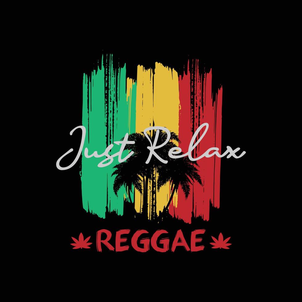 Reggae illustration typography. perfect for t shirt design vector