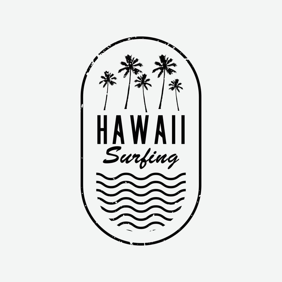 Hawaii illustration typography. perfect for t shirt design vector