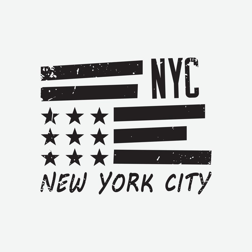 tipografía de ilustración de nueva york. perfecto para diseñar camisetas, camisetas, sudaderas con capucha, afiches, estampados vector