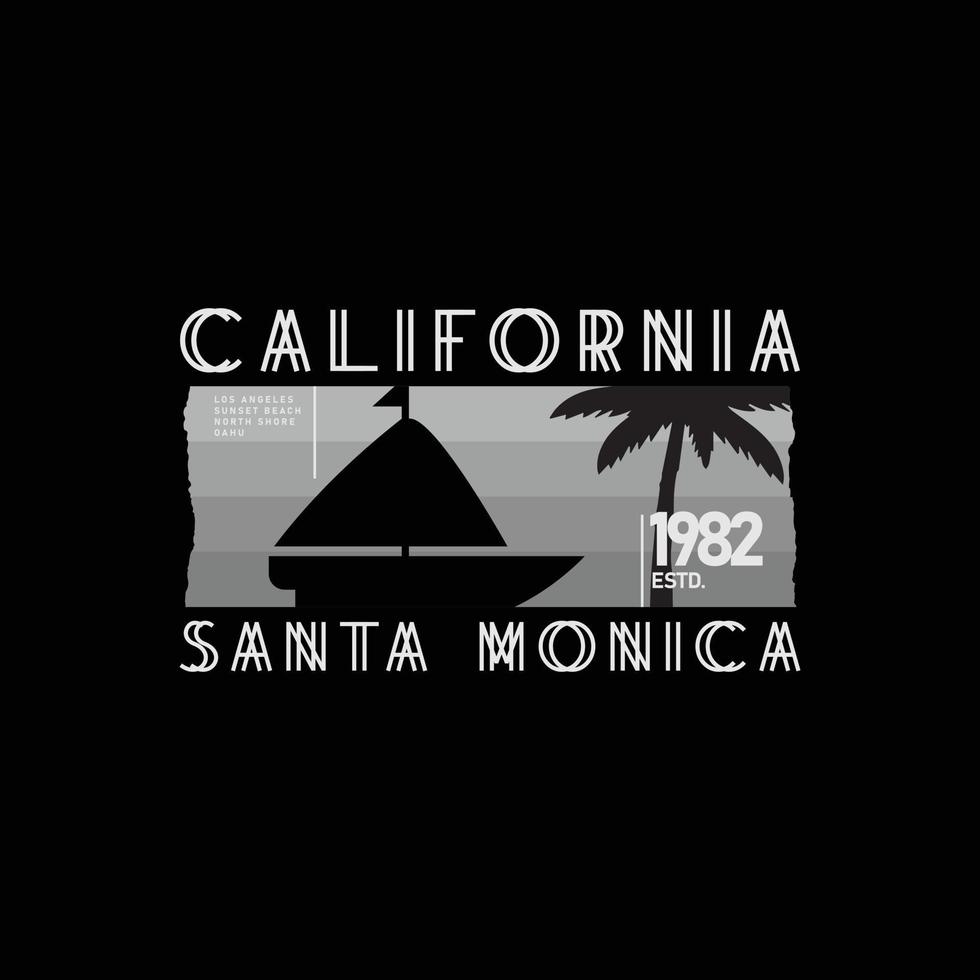 California illustration typography. perfect for t shirt design vector