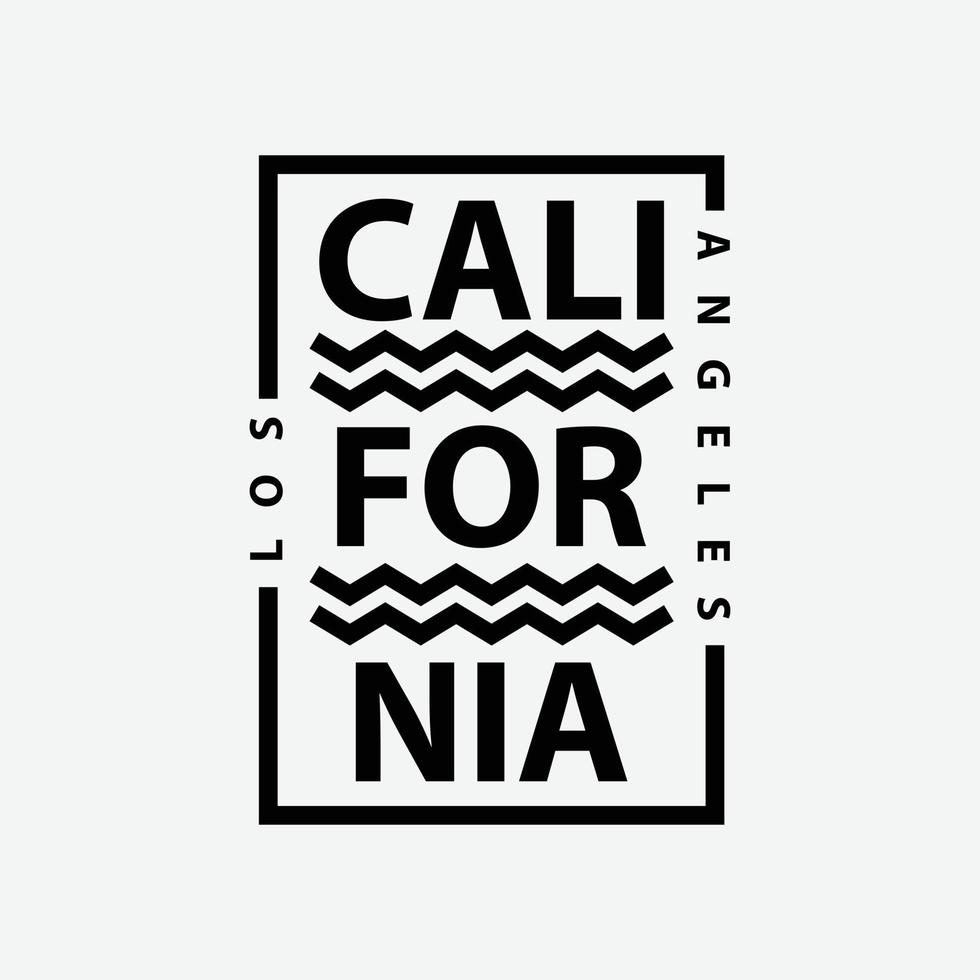 tipografía de ilustración de california. perfecto para el diseño de camisetas vector