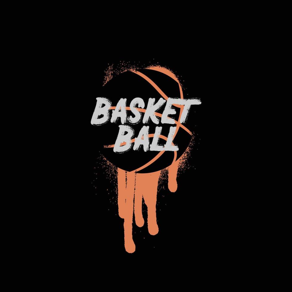 Baskketball illustration typography. perfect for t shirt design vector