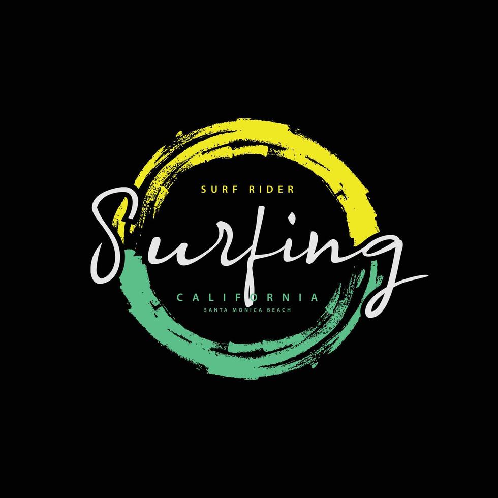 California surfing illustration typography. perfect for t shirt design vector