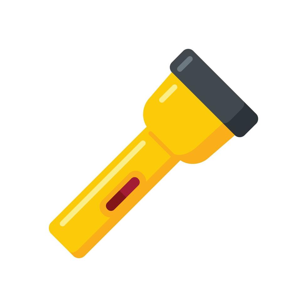 Industrial climber flashlight icon flat isolated vector