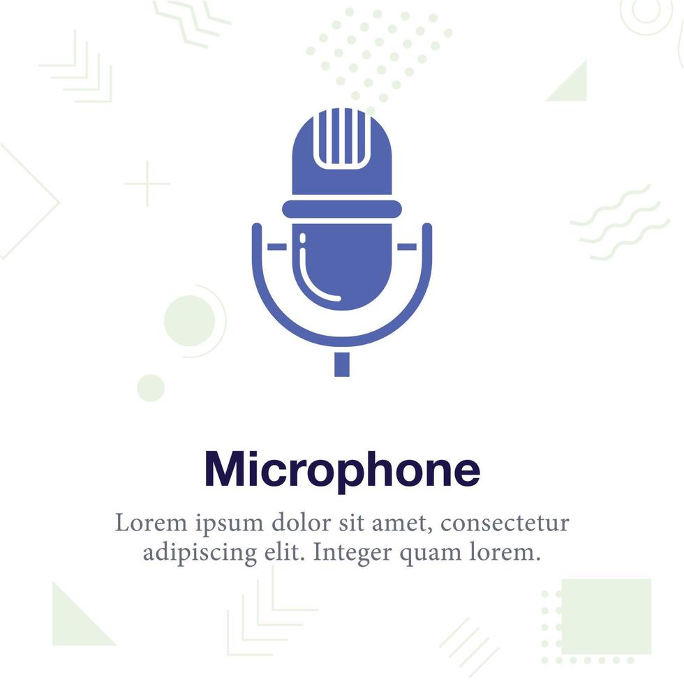 Microphone vector illustration icon