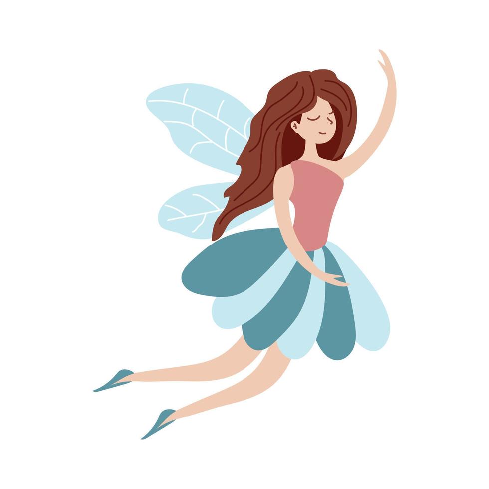 Blue Water Fairy in flight vector