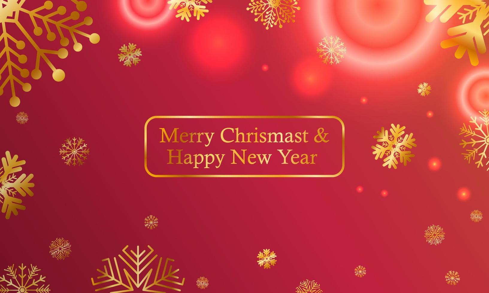 Merry Christmas Wishes And Happy New Year Red Background vector