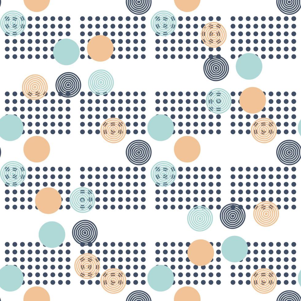 abstract pattern of geometric shapes dots circles for winter packaging blue blue pink vector
