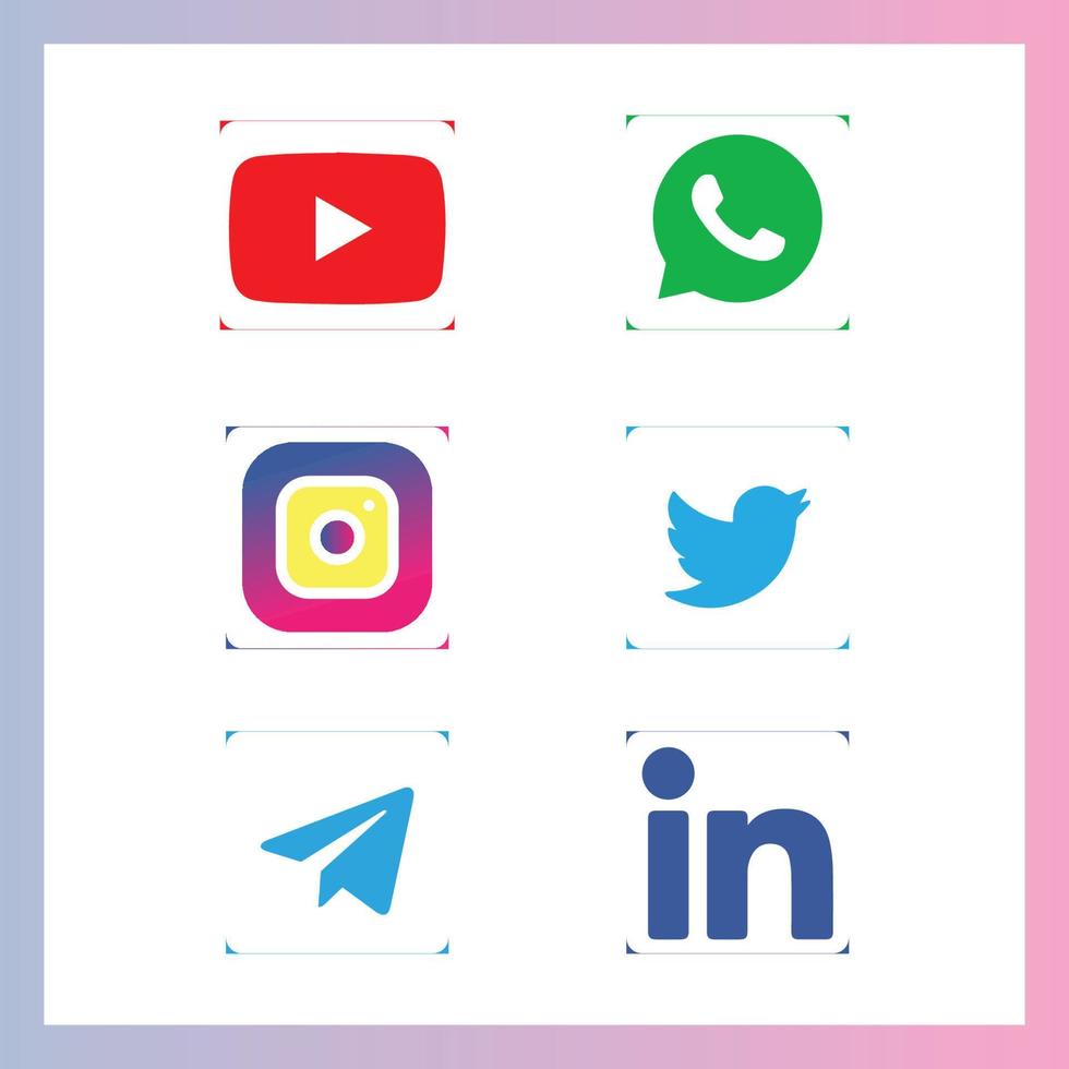 icono de redes sociales vector