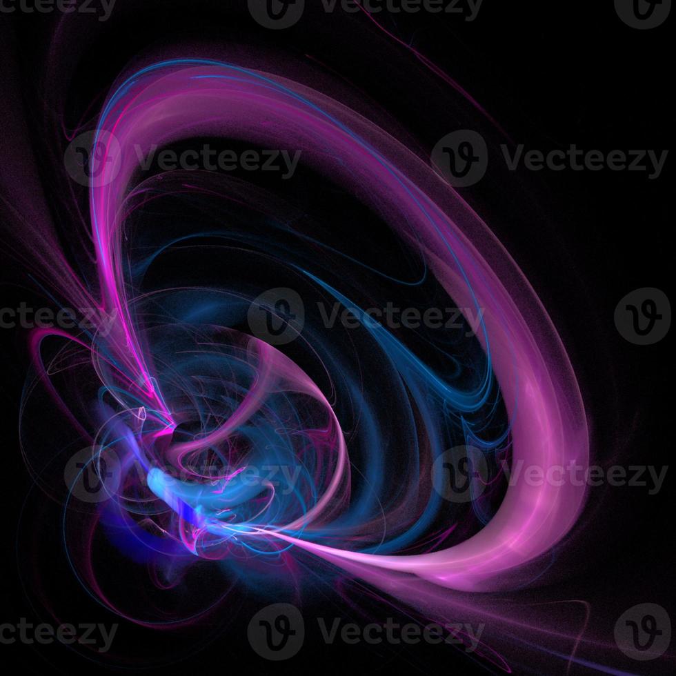 bright abstract linear background, pink and blue digital drawing on black, graphic, design photo