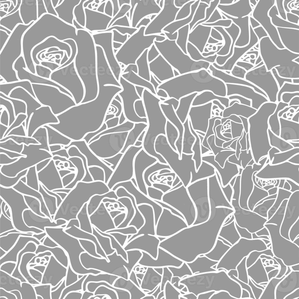 gray white seamless floral asymmetric pattern, monochrome repeat pattern, texture, design photo