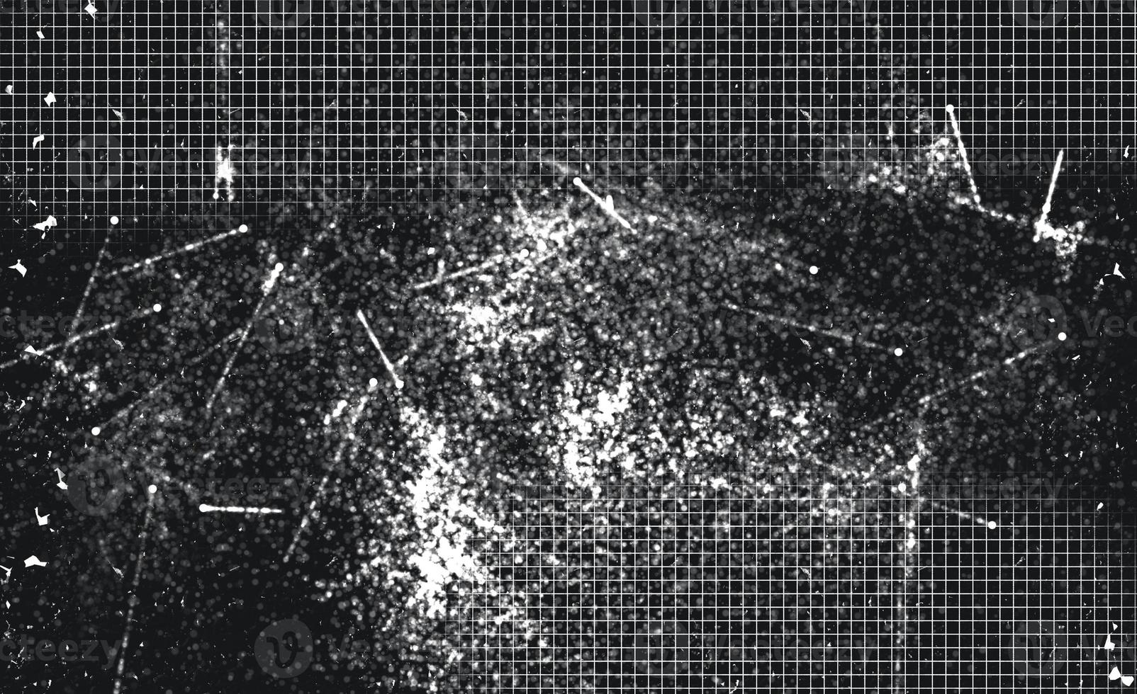 Dark Messy Dust Overlay Distress Background. Easy To Create Abstract Dotted, Scratched, Vintage Effect With Noise And Grain photo