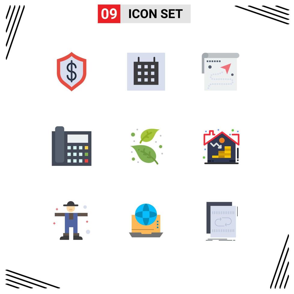 9 Creative Icons Modern Signs and Symbols of conversation contact map communication position Editable Vector Design Elements