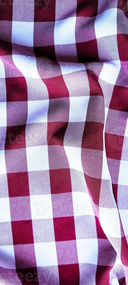 red and white checkered italian picnic tablecloth photo