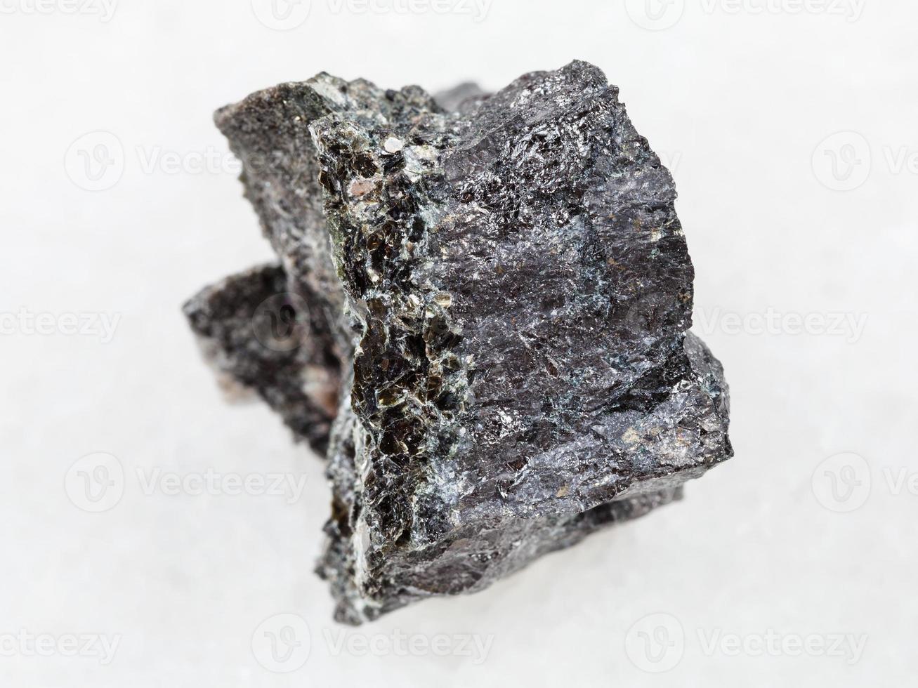 raw Magnetite ore on white photo