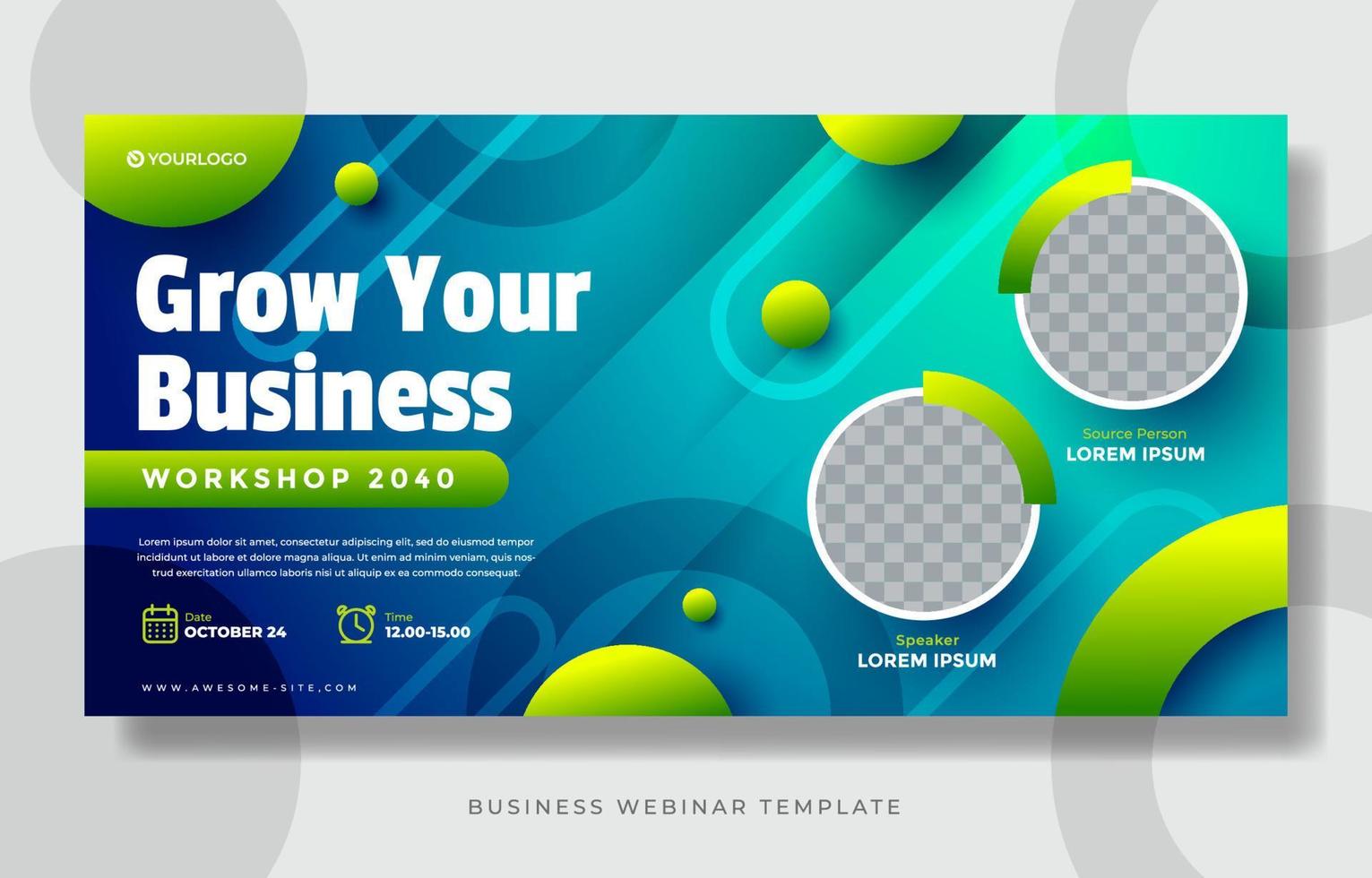 Business Workshop Poster Background vector