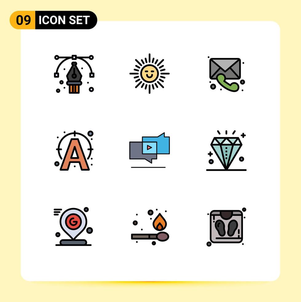 9 Creative Icons Modern Signs and Symbols of viral marketing viral chat connect text Editable Vector Design Elements