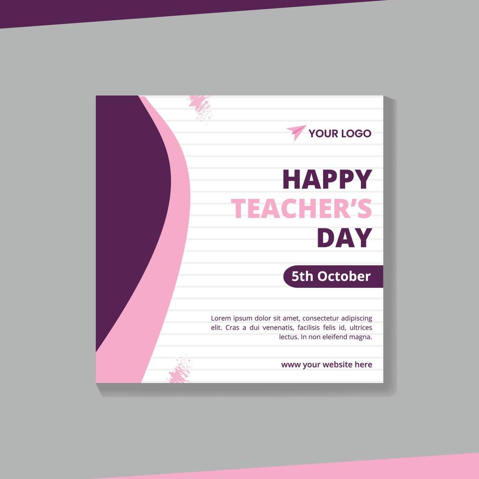 Social media post template vector