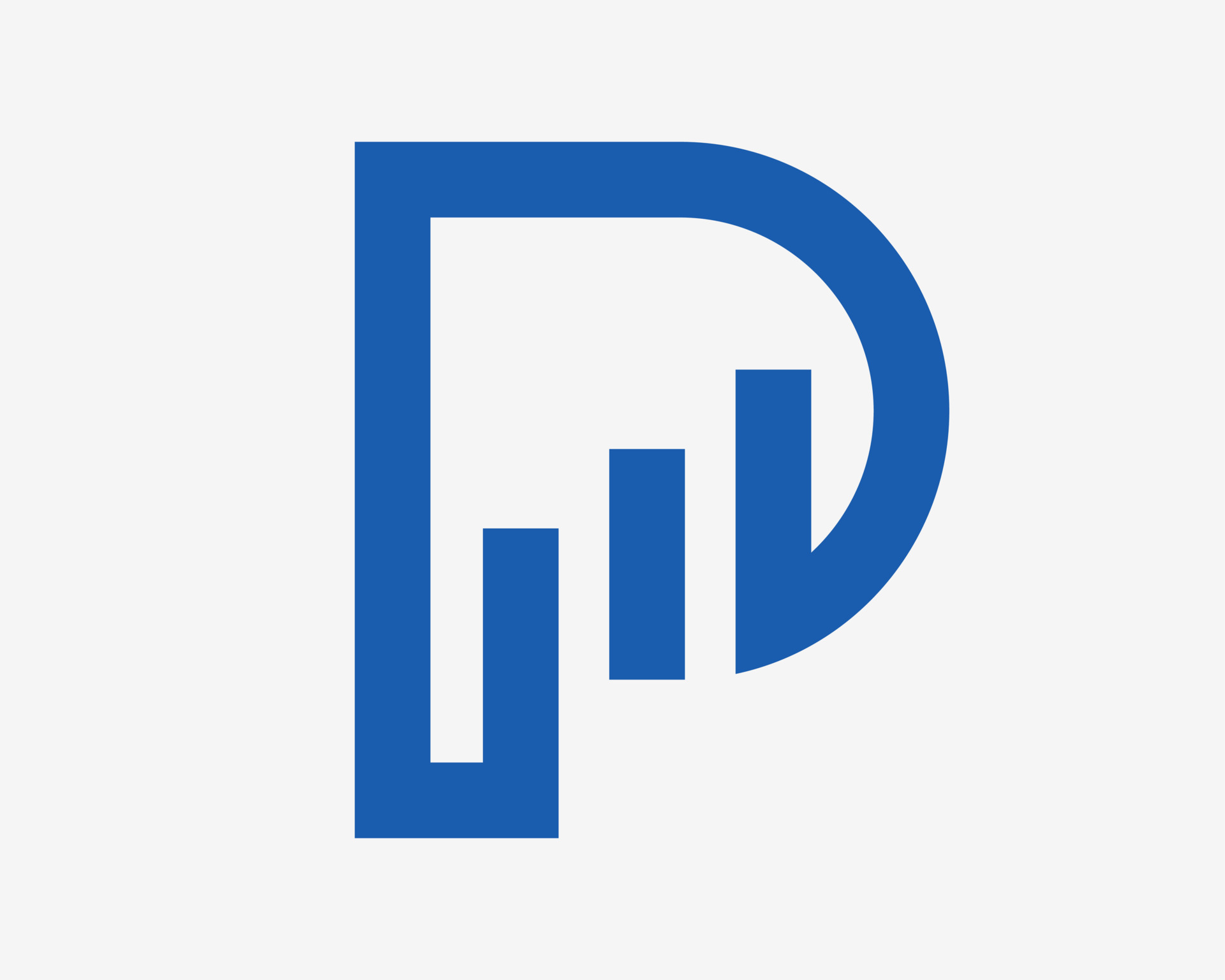 Letter P Growth Chart Diagram Statistic Graph Success Business Isolated Monogram Vector Logo