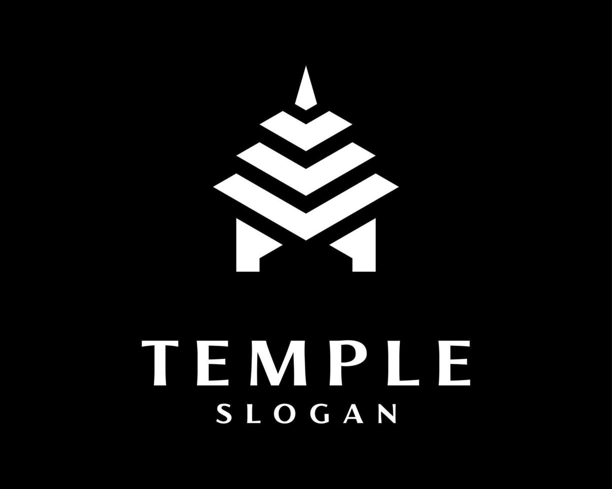 Pagoda Temple Asia Building Traditional Ancient Sacred Simple Modern Abstract Vector Logo Design