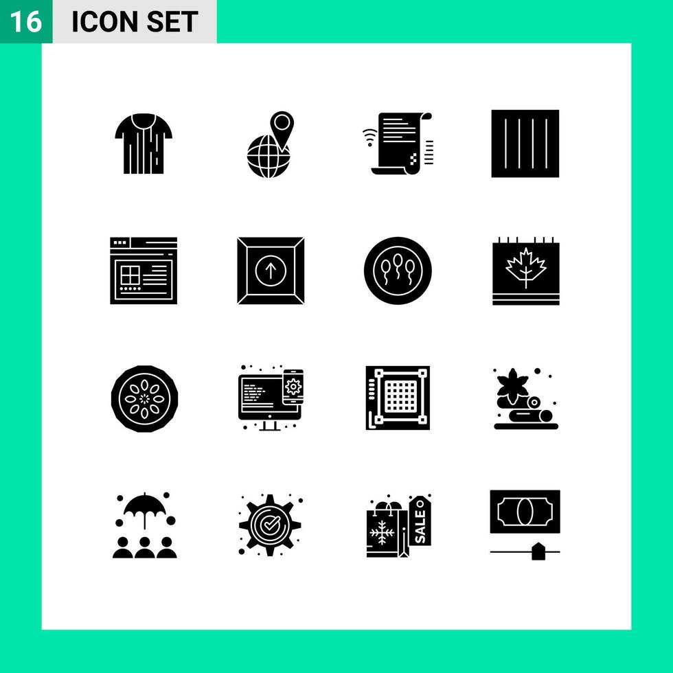 16 iconos creativos signos y símbolos modernos de ropa seca cuidado mundial wifi elementos de diseño vectorial editables vector