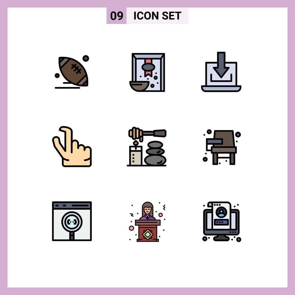 9 Creative Icons Modern Signs and Symbols of relax zoom rice pinch download Editable Vector Design Elements