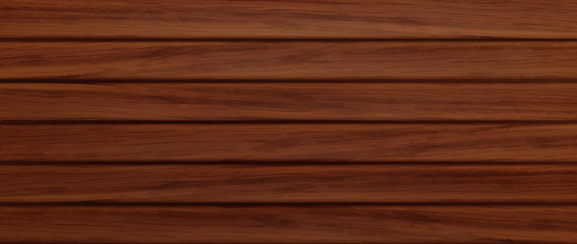 Wooden background, texture of brown wood planks vector