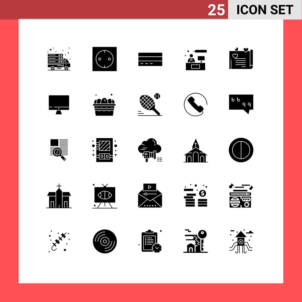 paquete de iconos de vector de stock de 25 signos y símbolos de línea para trabajar consultando elementos de diseño de vector editables de interfaz de chat de negocios