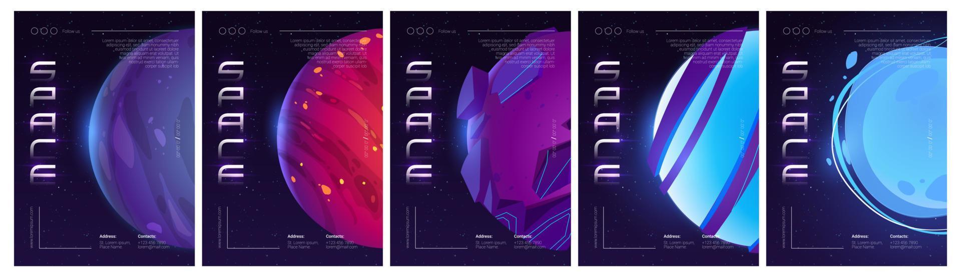 cartel de vector de exploración espacial