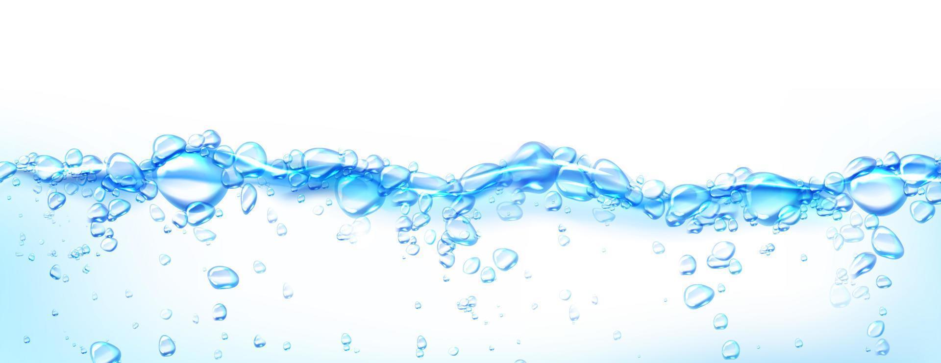 Fondo abstracto de agua hirviendo con burbujas de aire vector