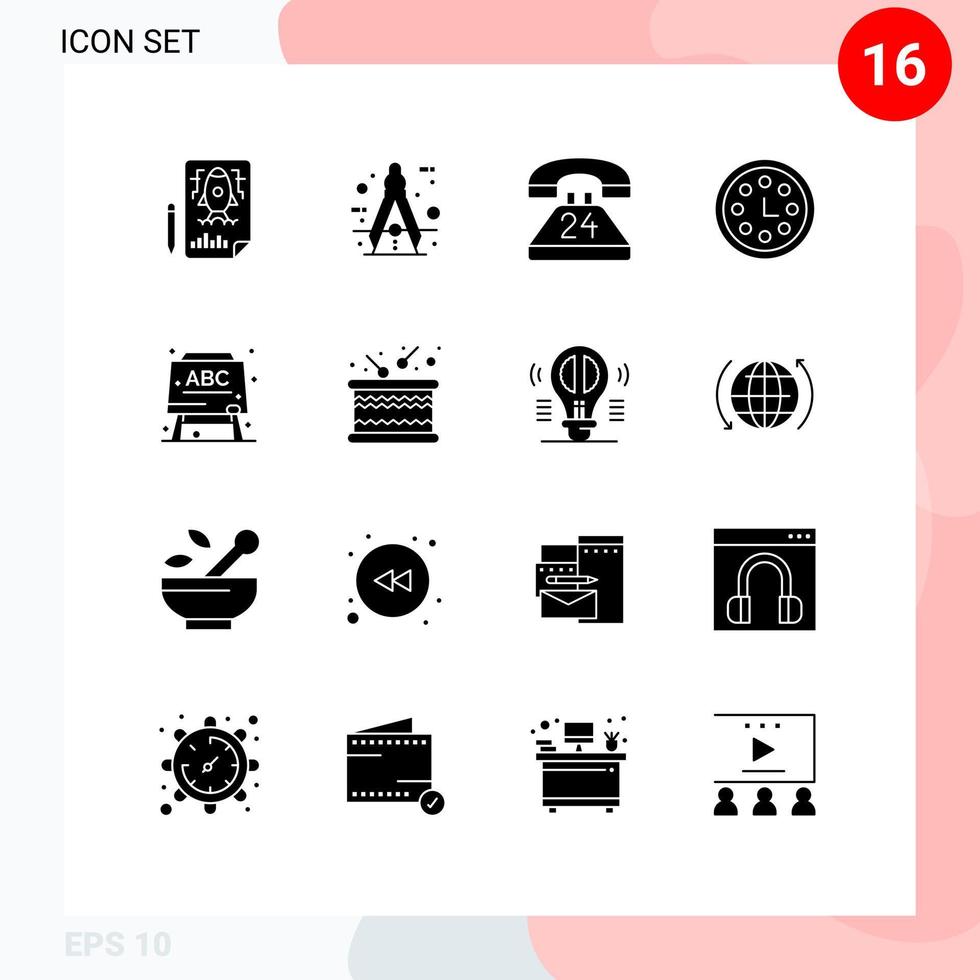 16 Creative Icons Modern Signs and Symbols of wreath award tool achievement contact Editable Vector Design Elements