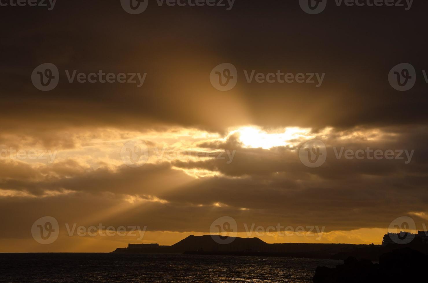 Colourful sky at sunset photo